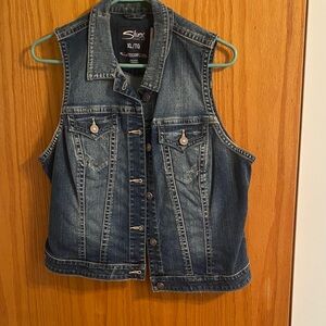Silver Jeans Blue Denim Vest